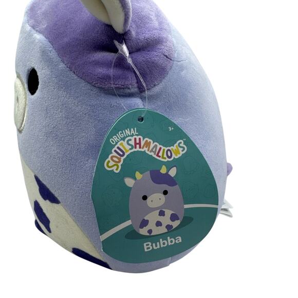 Squishmallows “Bubba” Purple Cow 8” Plush NWT by Kellytoy HTF - Picture 3 of 3